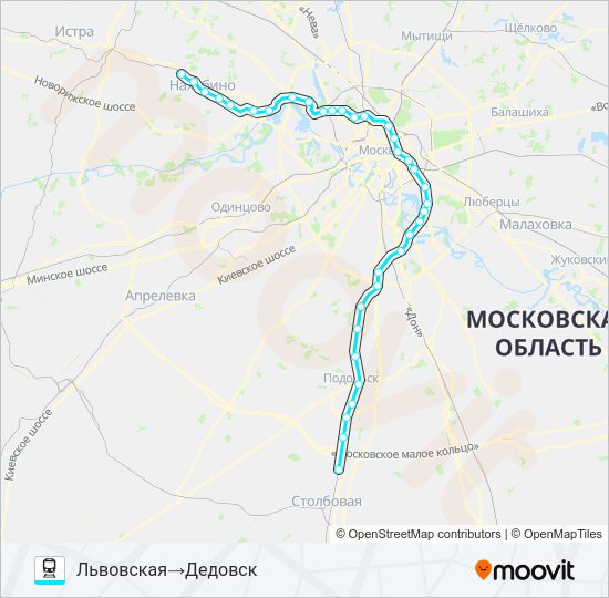 Поезд РИЖСКОЕ НАПРАВЛЕНИЕ: карта маршрута
