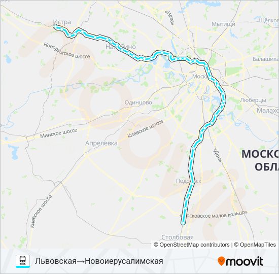 РИЖСКОЕ НАПРАВЛЕНИЕ Train Line Map