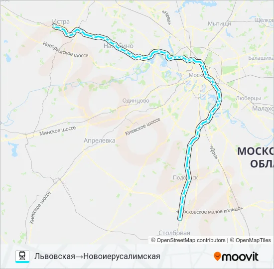 РИЖСКОЕ НАПРАВЛЕНИЕ Train Line Map