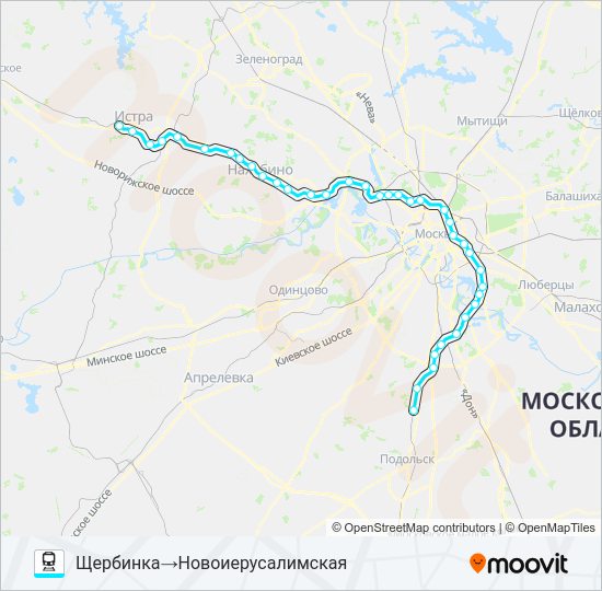 Поезд РИЖСКОЕ НАПРАВЛЕНИЕ: карта маршрута