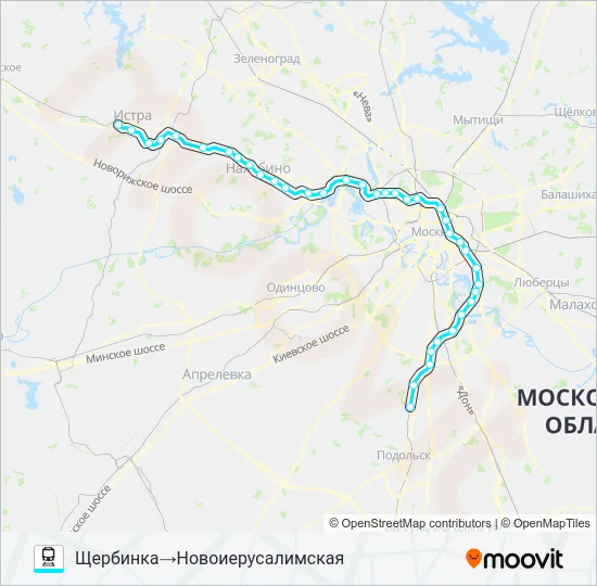РИЖСКОЕ НАПРАВЛЕНИЕ Train Line Map