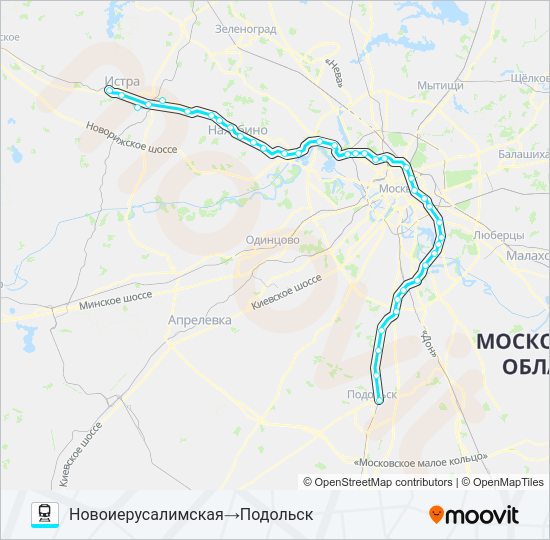 Поезд РИЖСКОЕ НАПРАВЛЕНИЕ: карта маршрута