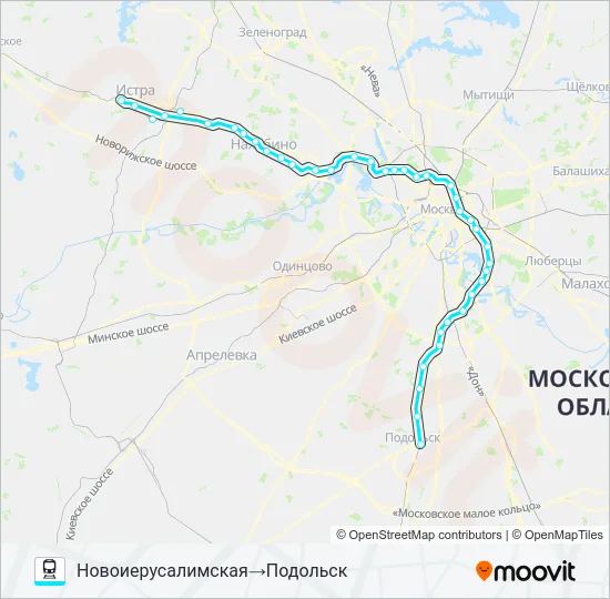 РИЖСКОЕ НАПРАВЛЕНИЕ Train Line Map