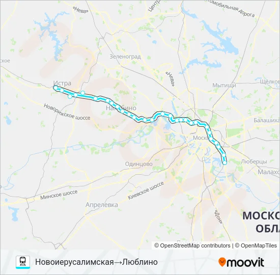 РИЖСКОЕ НАПРАВЛЕНИЕ Train Line Map