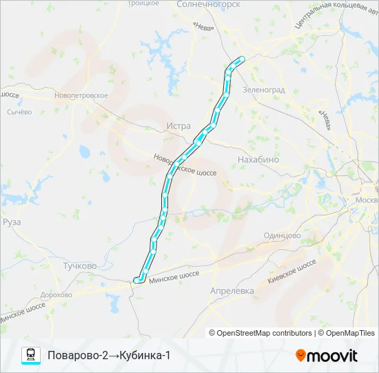 РИЖСКОЕ НАПРАВЛЕНИЕ Train Line Map