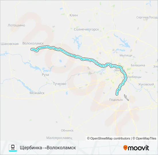 РИЖСКОЕ НАПРАВЛЕНИЕ Train Line Map
