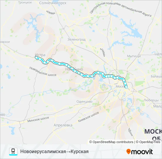 РИЖСКОЕ НАПРАВЛЕНИЕ Train Line Map