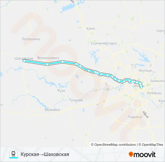 РИЖСКОЕ НАПРАВЛЕНИЕ Train Line Map