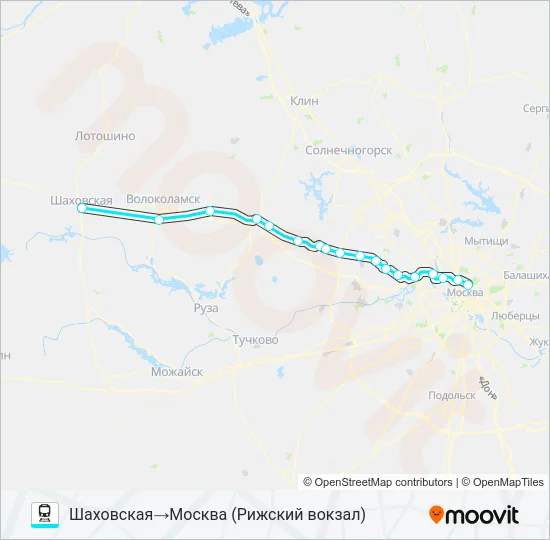 РИЖСКОЕ НАПРАВЛЕНИЕ Train Line Map