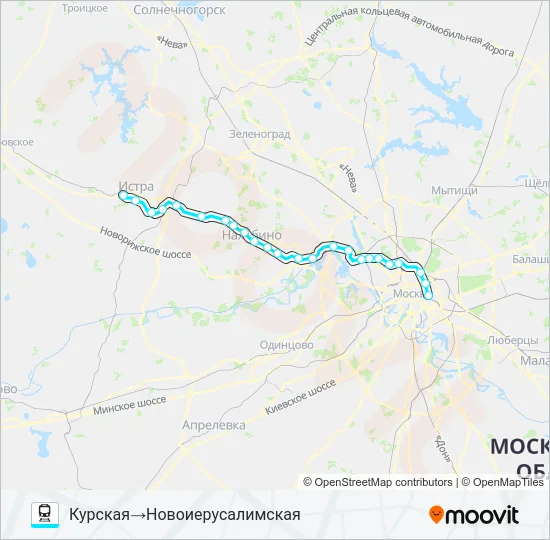 РИЖСКОЕ НАПРАВЛЕНИЕ Train Line Map