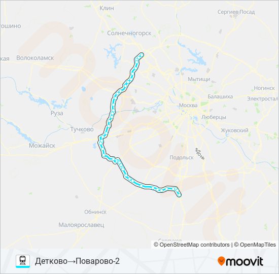 РИЖСКОЕ НАПРАВЛЕНИЕ train Line Map