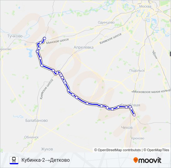 КИЕВСКОЕ НАПРАВЛЕНИЕ Train Line Map