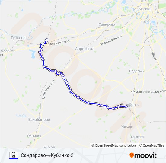 КИЕВСКОЕ НАПРАВЛЕНИЕ Train Line Map