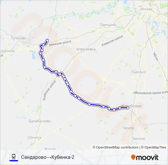КИЕВСКОЕ НАПРАВЛЕНИЕ Train Line Map