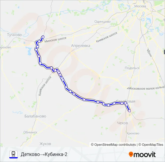 КИЕВСКОЕ НАПРАВЛЕНИЕ Train Line Map