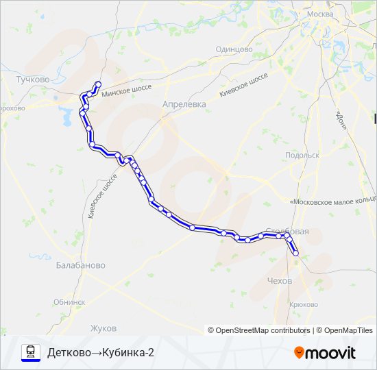 КИЕВСКОЕ НАПРАВЛЕНИЕ train Line Map