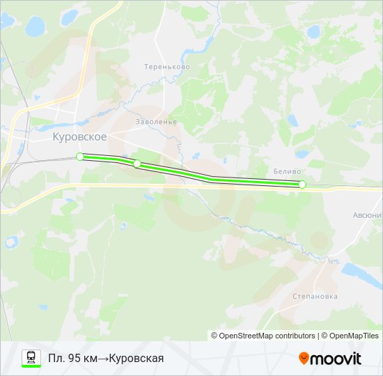 КАЗАНСКОЕ НАПРАВЛЕНИЕ Train Line Map