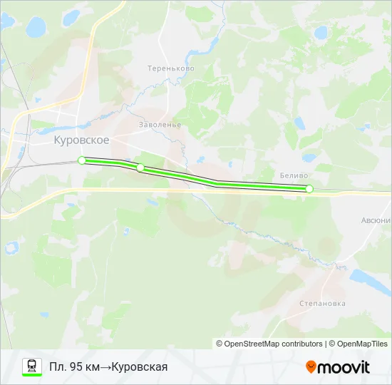 КАЗАНСКОЕ НАПРАВЛЕНИЕ Train Line Map