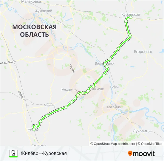 КАЗАНСКОЕ НАПРАВЛЕНИЕ Train Line Map