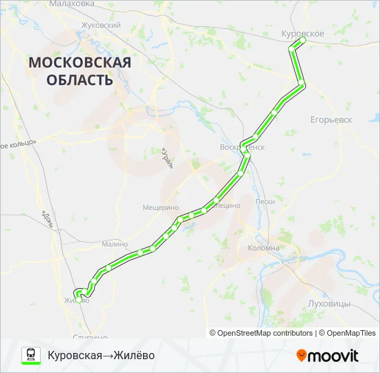 КАЗАНСКОЕ НАПРАВЛЕНИЕ Train Line Map
