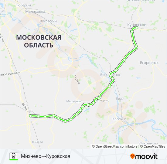КАЗАНСКОЕ НАПРАВЛЕНИЕ Train Line Map