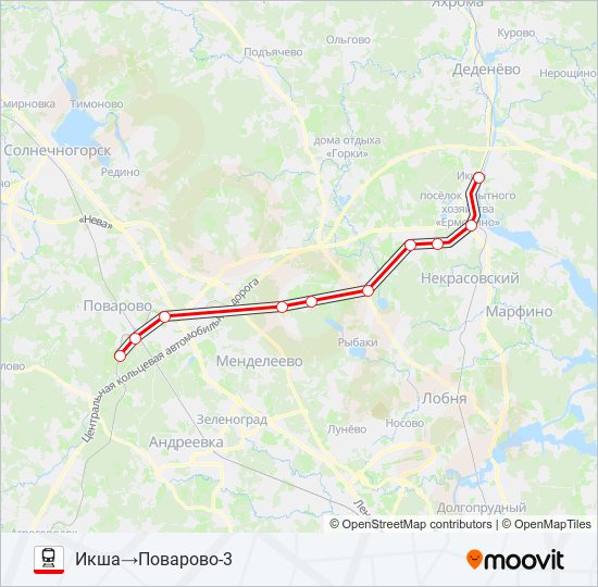 КОЛЬЦЕВОЕ НАПРАВЛЕНИЕ train Line Map