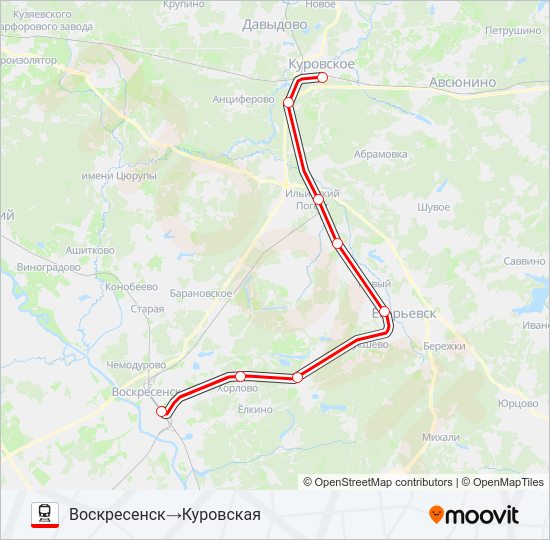 Поезд КОЛЬЦЕВОЕ НАПРАВЛЕНИЕ: карта маршрута