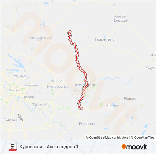 КОЛЬЦЕВОЕ НАПРАВЛЕНИЕ train Line Map