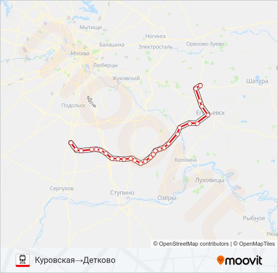 КОЛЬЦЕВОЕ НАПРАВЛЕНИЕ Train Line Map