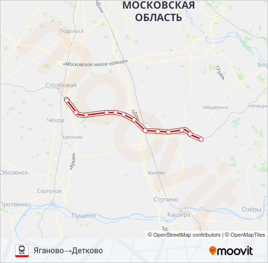 КОЛЬЦЕВОЕ НАПРАВЛЕНИЕ Train Line Map