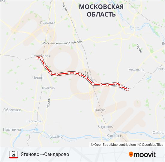 Поезд КОЛЬЦЕВОЕ НАПРАВЛЕНИЕ: карта маршрута