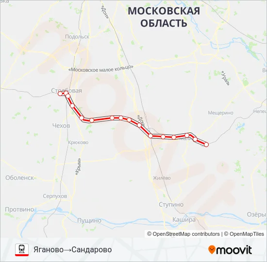 КОЛЬЦЕВОЕ НАПРАВЛЕНИЕ Train Line Map