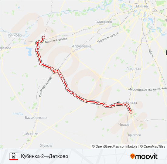 КОЛЬЦЕВОЕ НАПРАВЛЕНИЕ Train Line Map