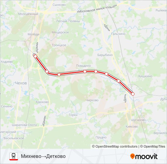 КОЛЬЦЕВОЕ НАПРАВЛЕНИЕ Train Line Map