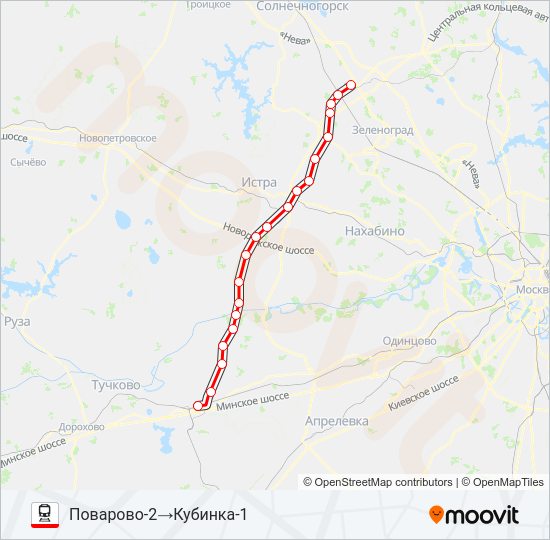 КОЛЬЦЕВОЕ НАПРАВЛЕНИЕ Train Line Map