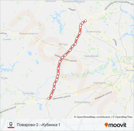 КОЛЬЦЕВОЕ НАПРАВЛЕНИЕ Train Line Map