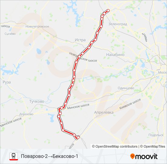 КОЛЬЦЕВОЕ НАПРАВЛЕНИЕ Train Line Map