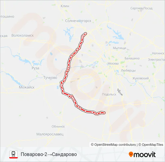КОЛЬЦЕВОЕ НАПРАВЛЕНИЕ Train Line Map