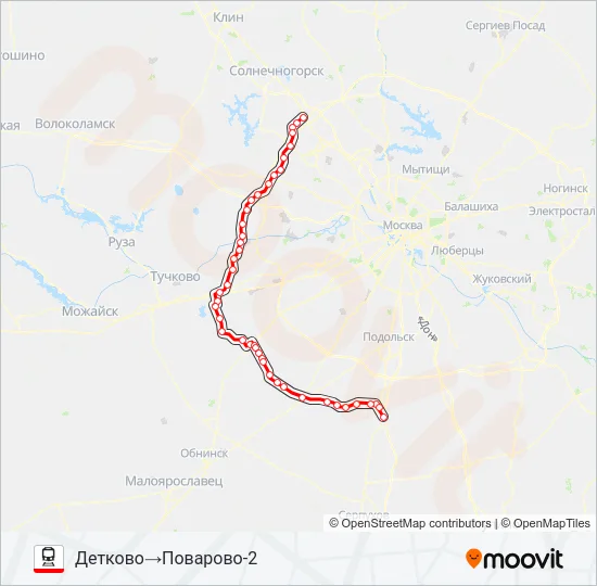КОЛЬЦЕВОЕ НАПРАВЛЕНИЕ Train Line Map