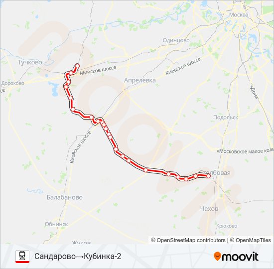 КОЛЬЦЕВОЕ НАПРАВЛЕНИЕ Train Line Map