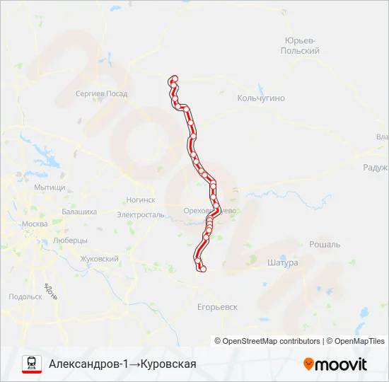 КОЛЬЦЕВОЕ НАПРАВЛЕНИЕ Train Line Map