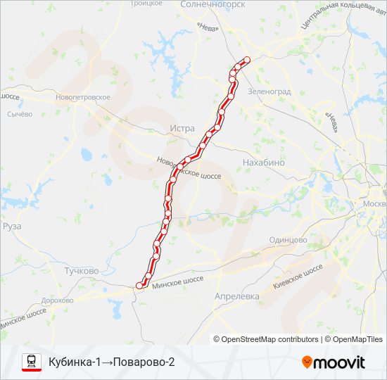 КОЛЬЦЕВОЕ НАПРАВЛЕНИЕ Train Line Map