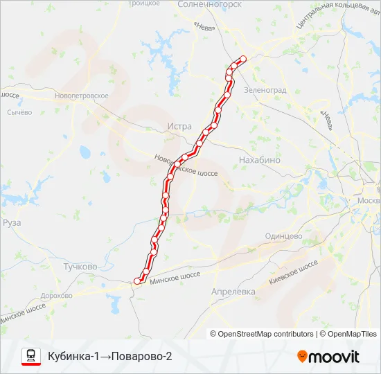 КОЛЬЦЕВОЕ НАПРАВЛЕНИЕ Train Line Map