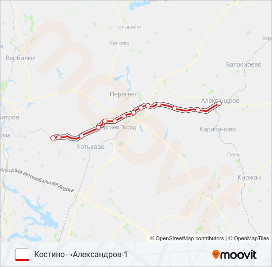 КОЛЬЦЕВОЕ НАПРАВЛЕНИЕ train Line Map