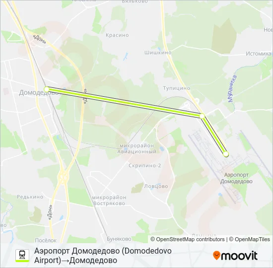 Поезд ПАВЕЛЕЦКОЕ НАПРАВЛЕНИЕ: карта маршрута
