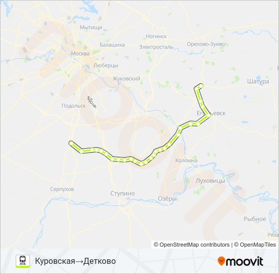 ПАВЕЛЕЦКОЕ НАПРАВЛЕНИЕ Train Line Map