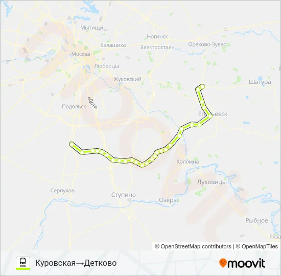ПАВЕЛЕЦКОЕ НАПРАВЛЕНИЕ Train Line Map