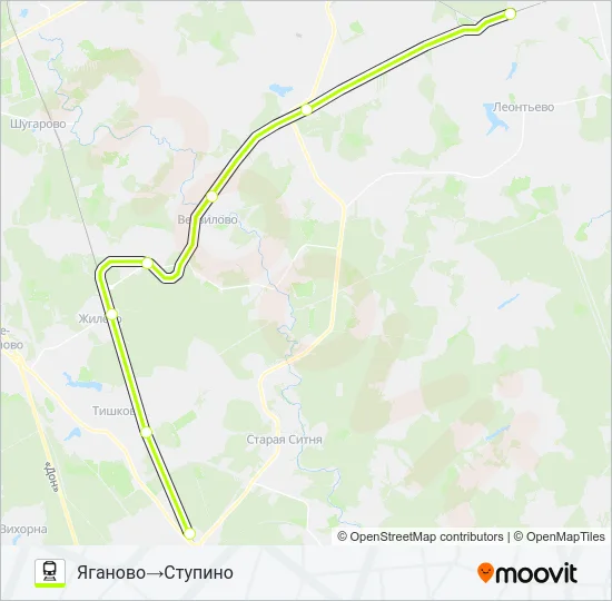 ПАВЕЛЕЦКОЕ НАПРАВЛЕНИЕ Train Line Map