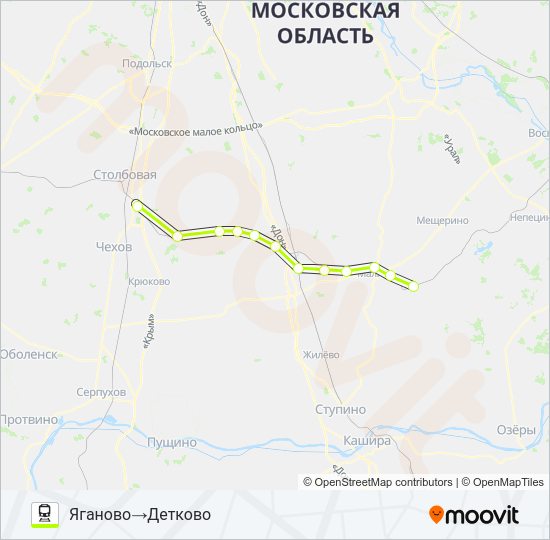 ПАВЕЛЕЦКОЕ НАПРАВЛЕНИЕ Train Line Map
