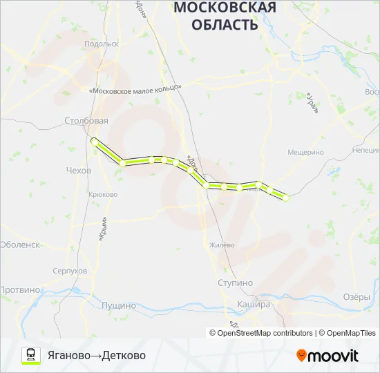 ПАВЕЛЕЦКОЕ НАПРАВЛЕНИЕ Train Line Map